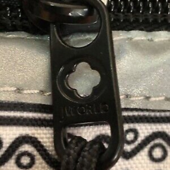 J World New York ROLLING BACKPACK, Black and White Print - Picture 4 of 15